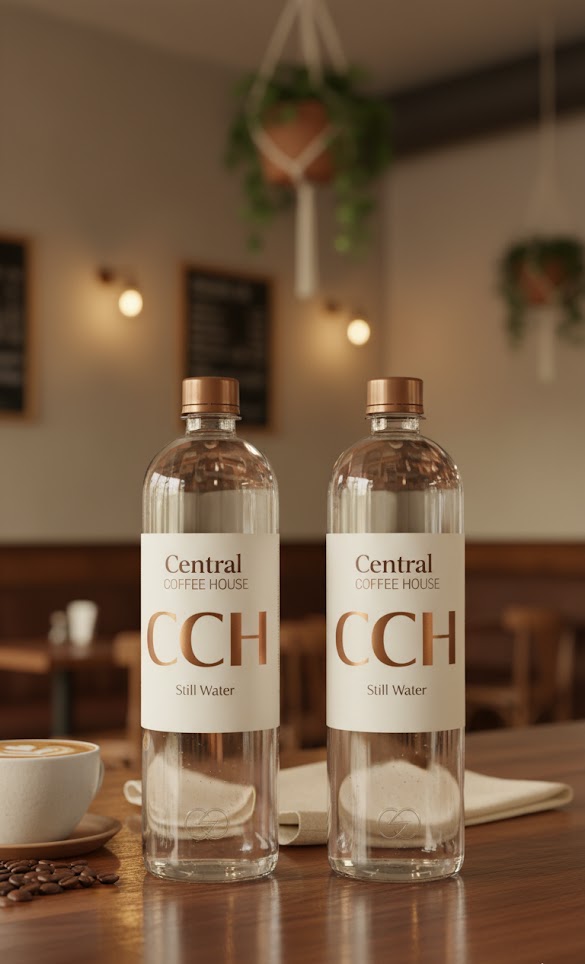Central Coffee House Water Bottles